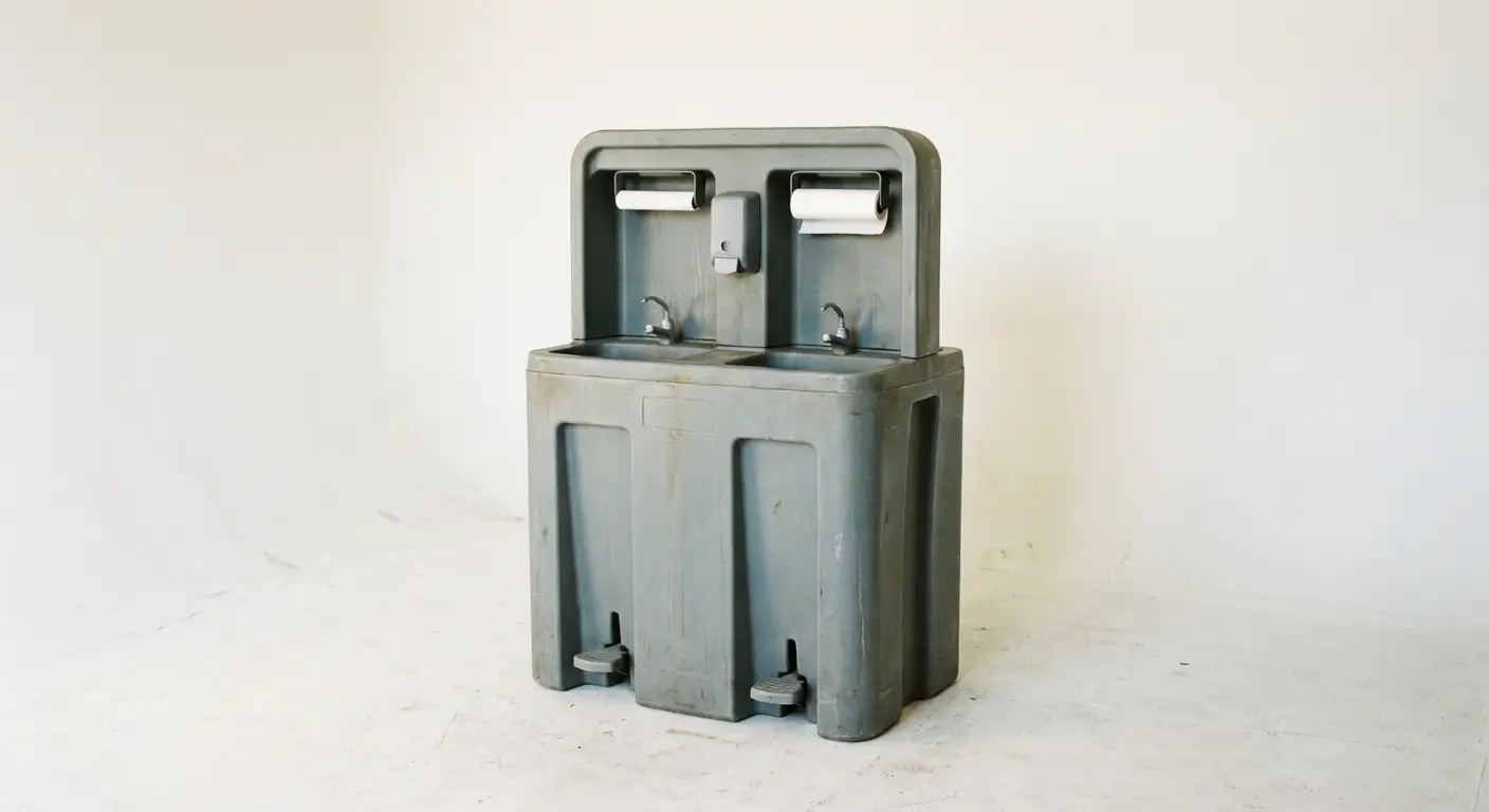 Portable hand wash station unit technical view in Arlington, TX