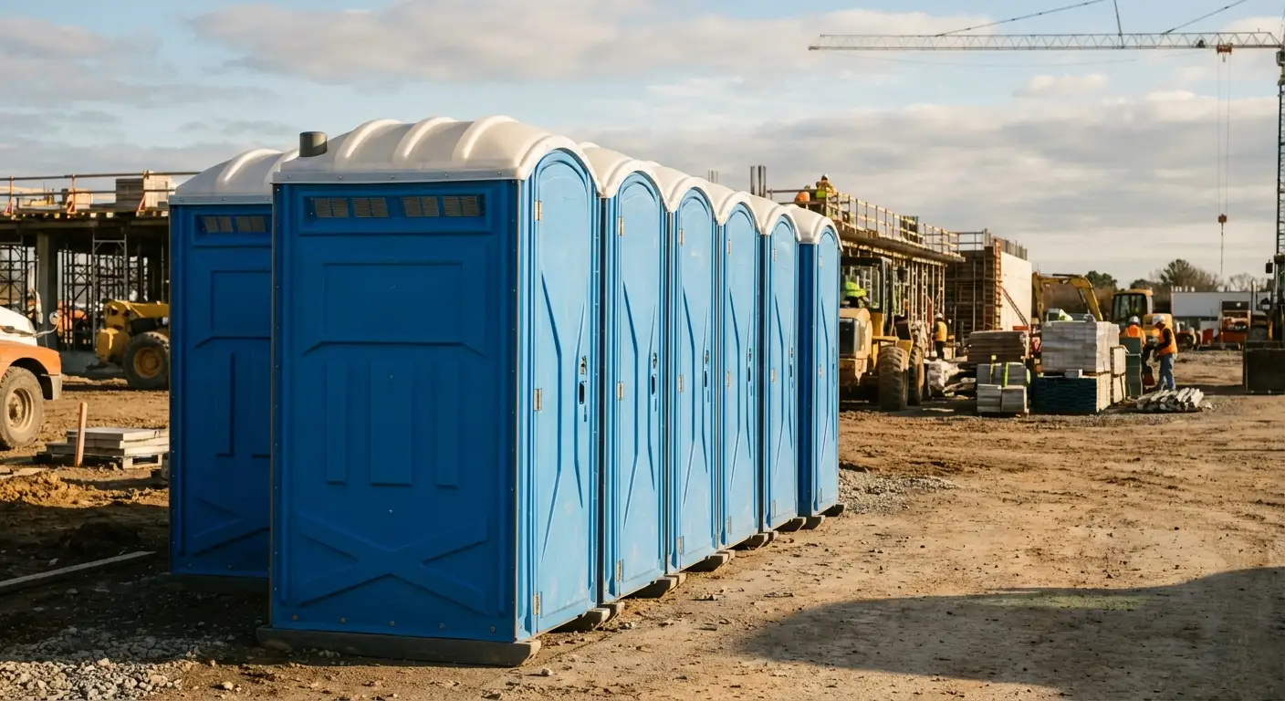 Luxury restroom trailer rental background in Arlington, TX